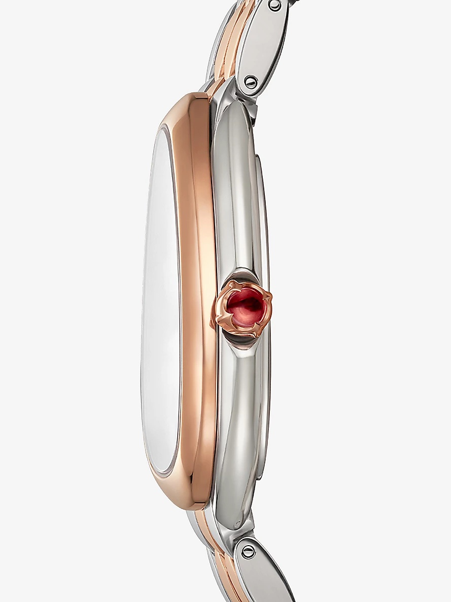 Serpenti Seduttori 18ct rose-gold and stainless-steel quartz watch - 3