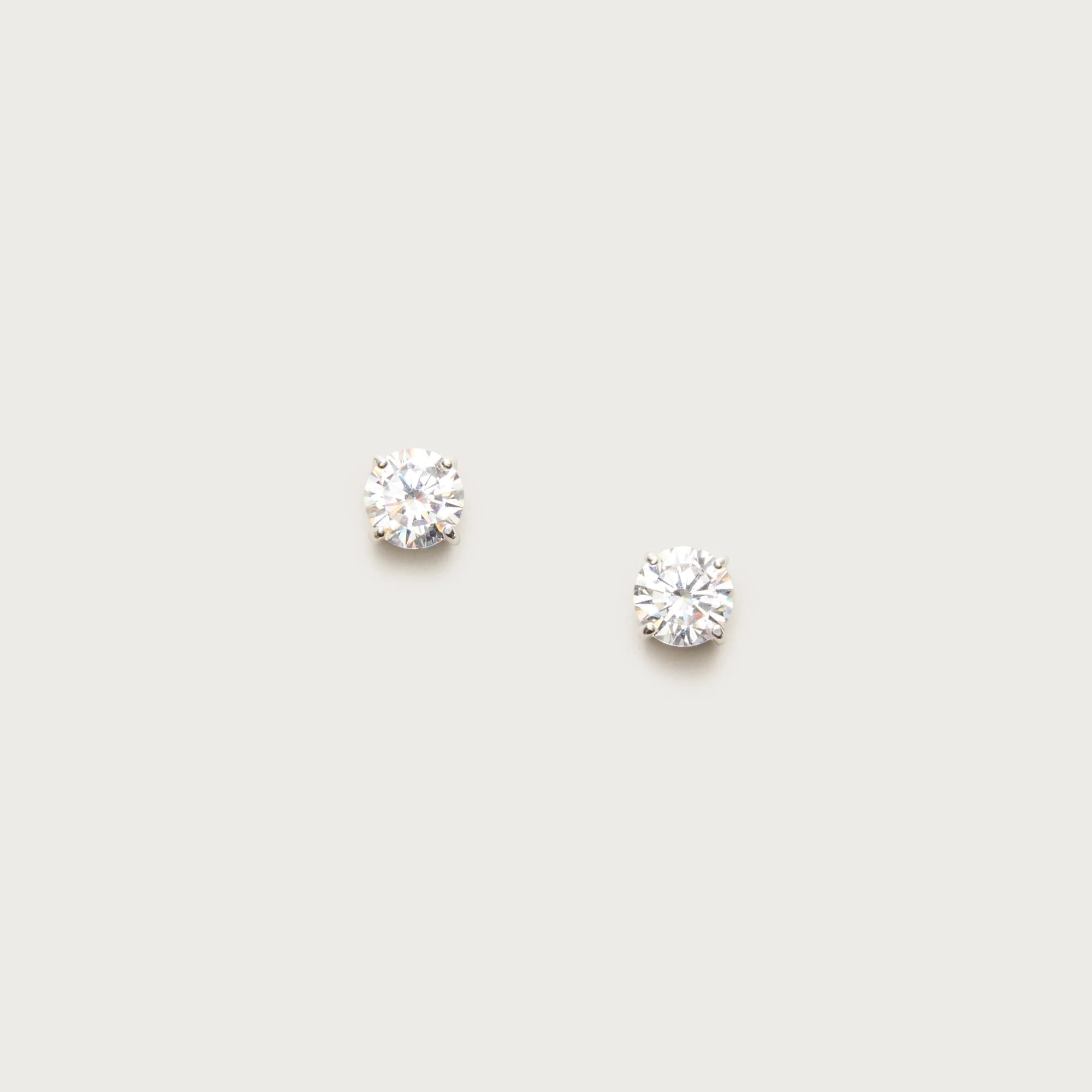 Demi-fine cubic zirconia stud earrings - 1