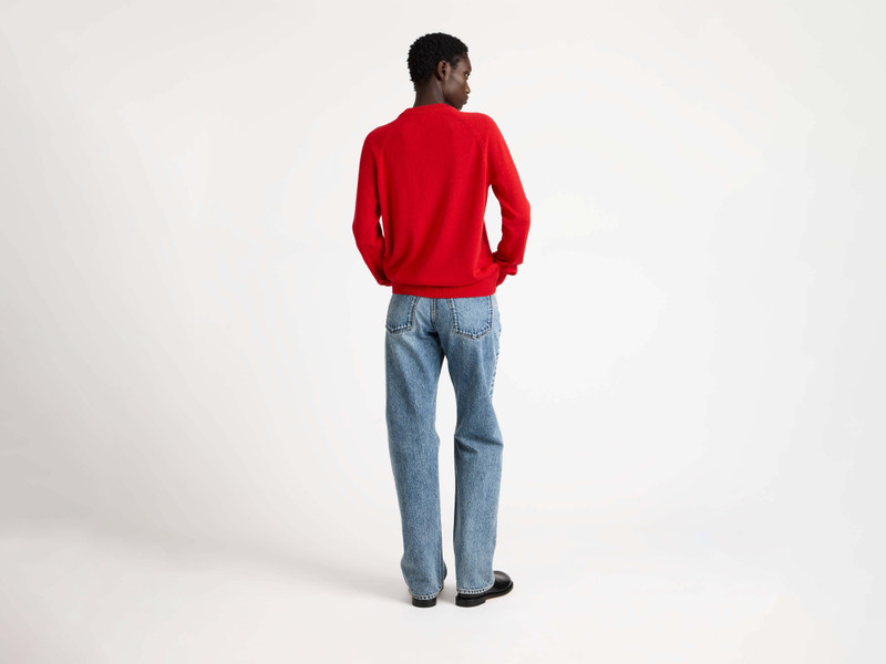 WOMENS RAGLAN JUMPER IN RED 3