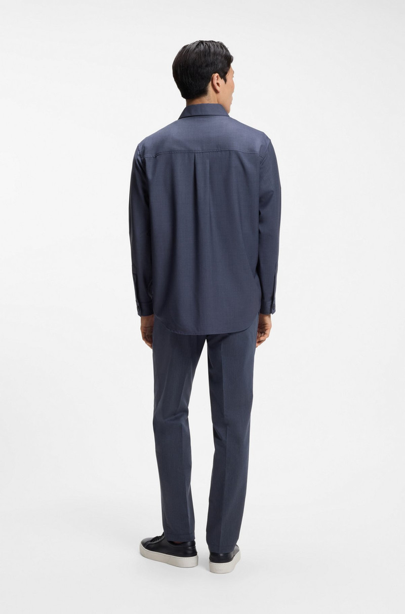 RELAXED-FIT OVERSHIRT IN WASHABLE VIRGIN WOOL 4