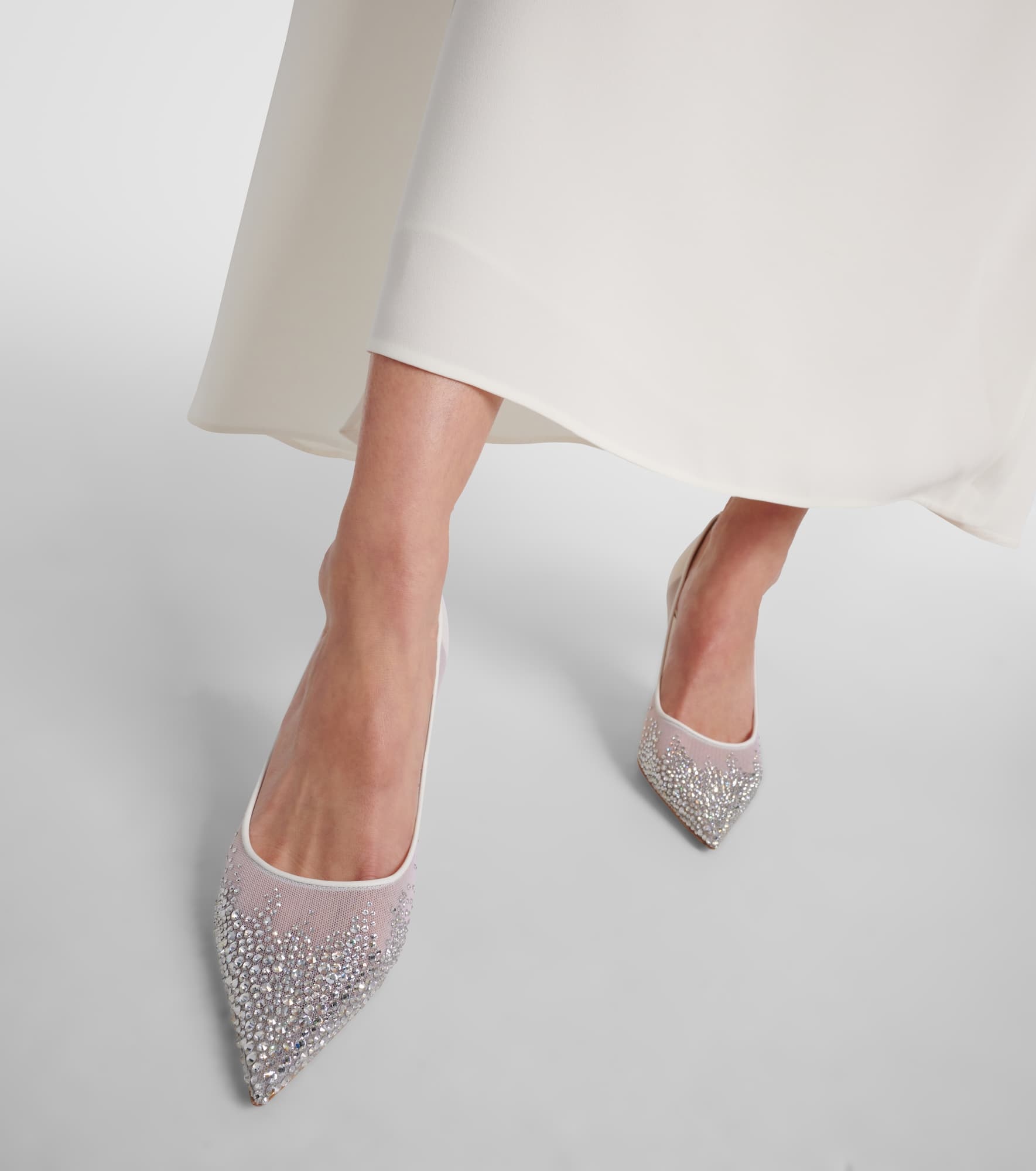 Love 85 crystal-embellished mesh pumps - 4