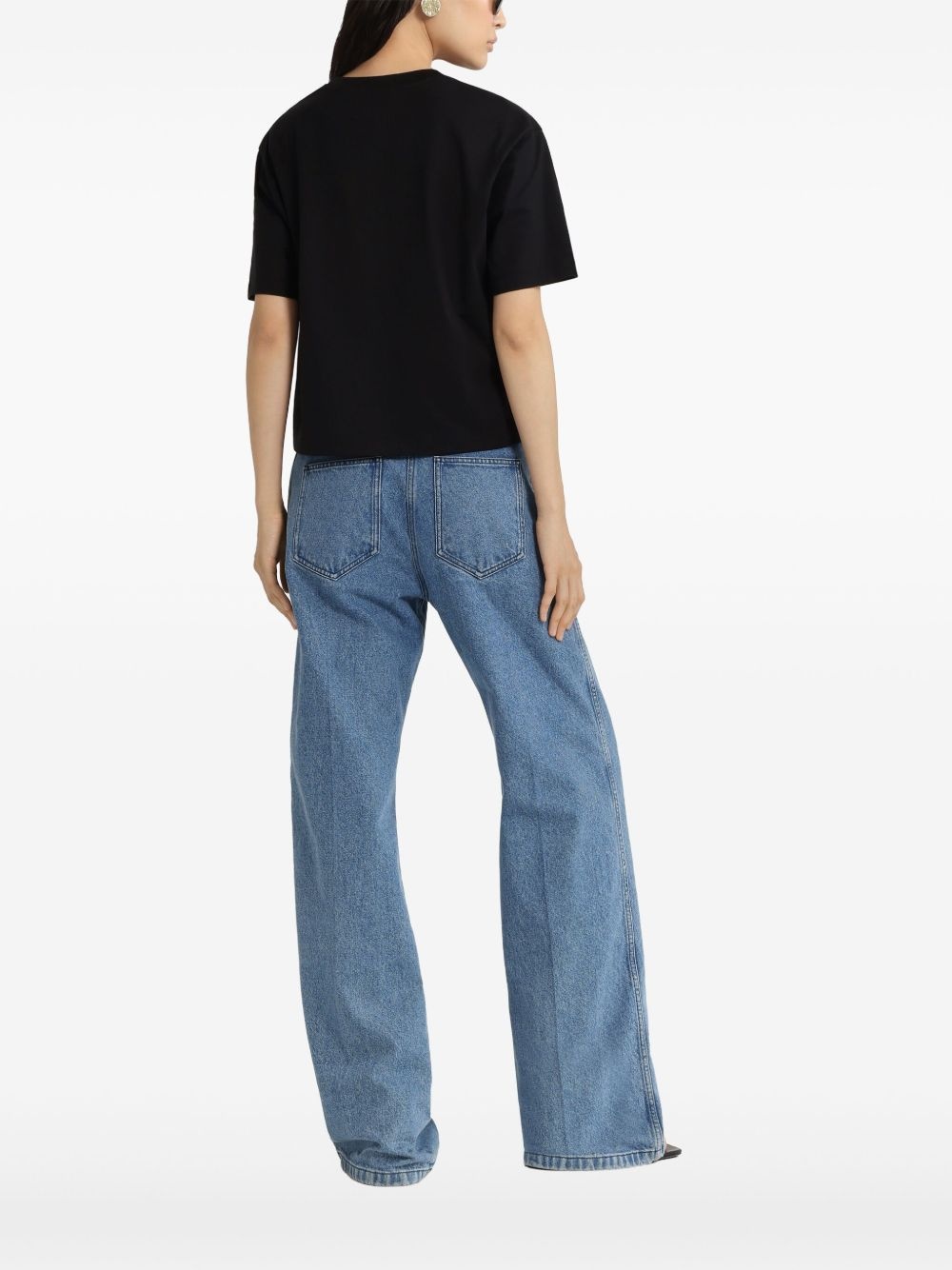 logo-embroidered T-shirt - 3