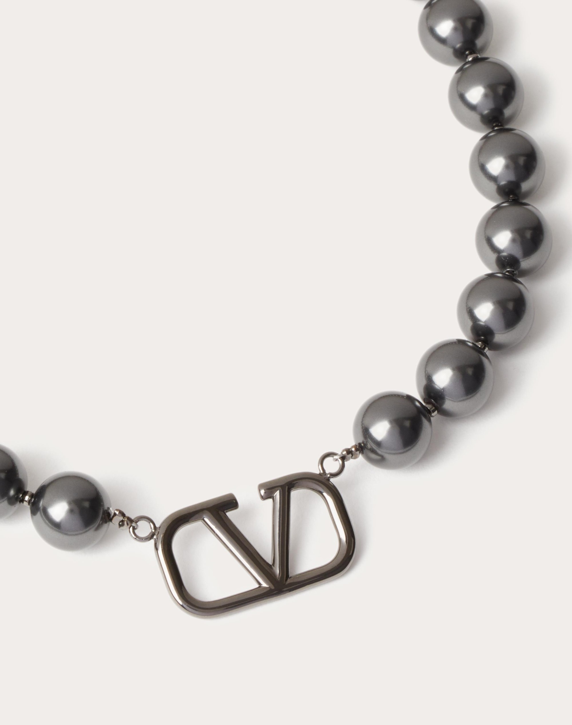 VLOGO SIGNATURE METAL CHOKER WITH SWAROVSKI® PEARLS - 2