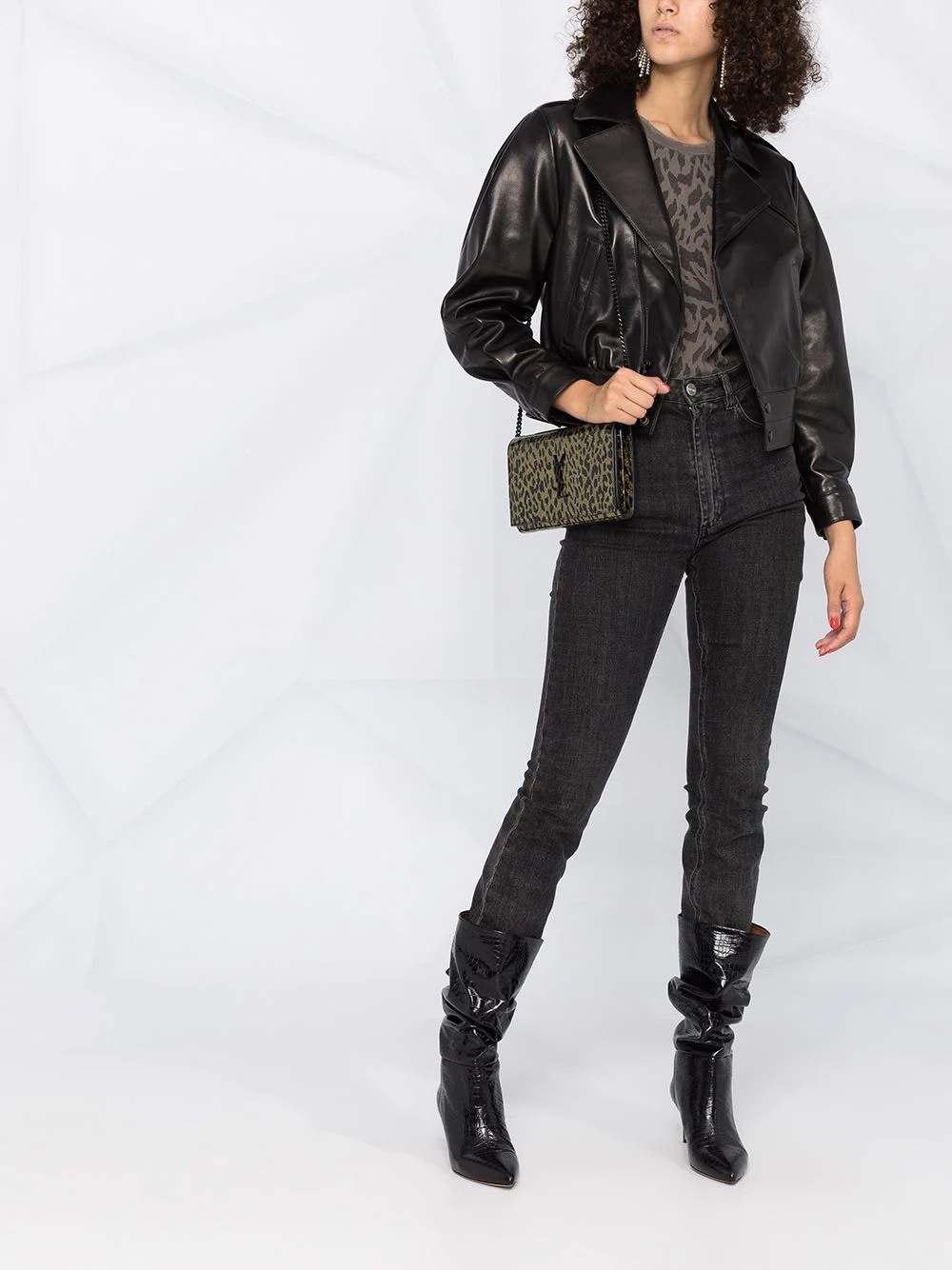 leather biker jacket - 2