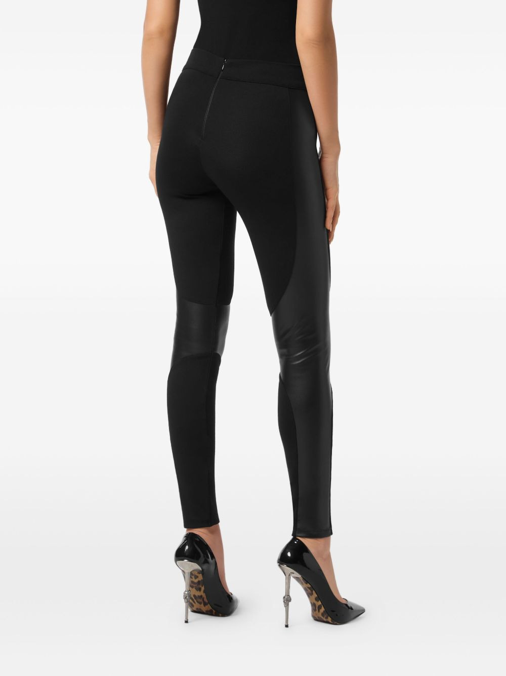 faux-leather leggings - 4