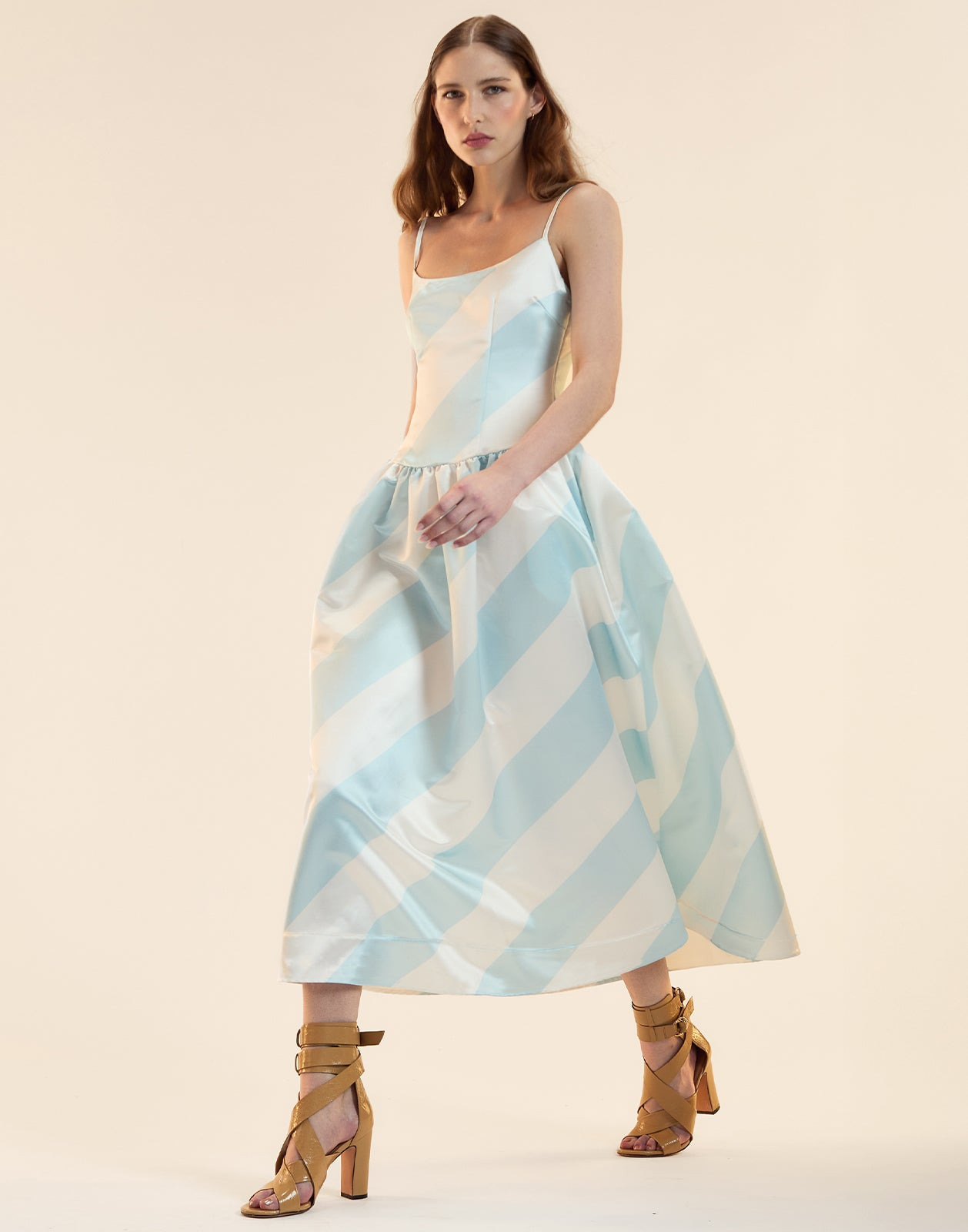 Genevive Satin Midi Dress - 3
