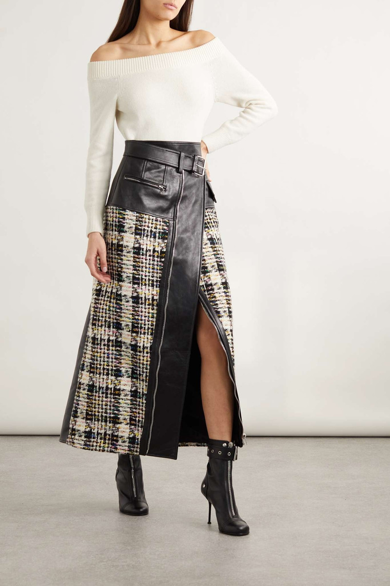 Alexander McQueen Off-the-shoulder wool and cashmere-blend sweater outlook