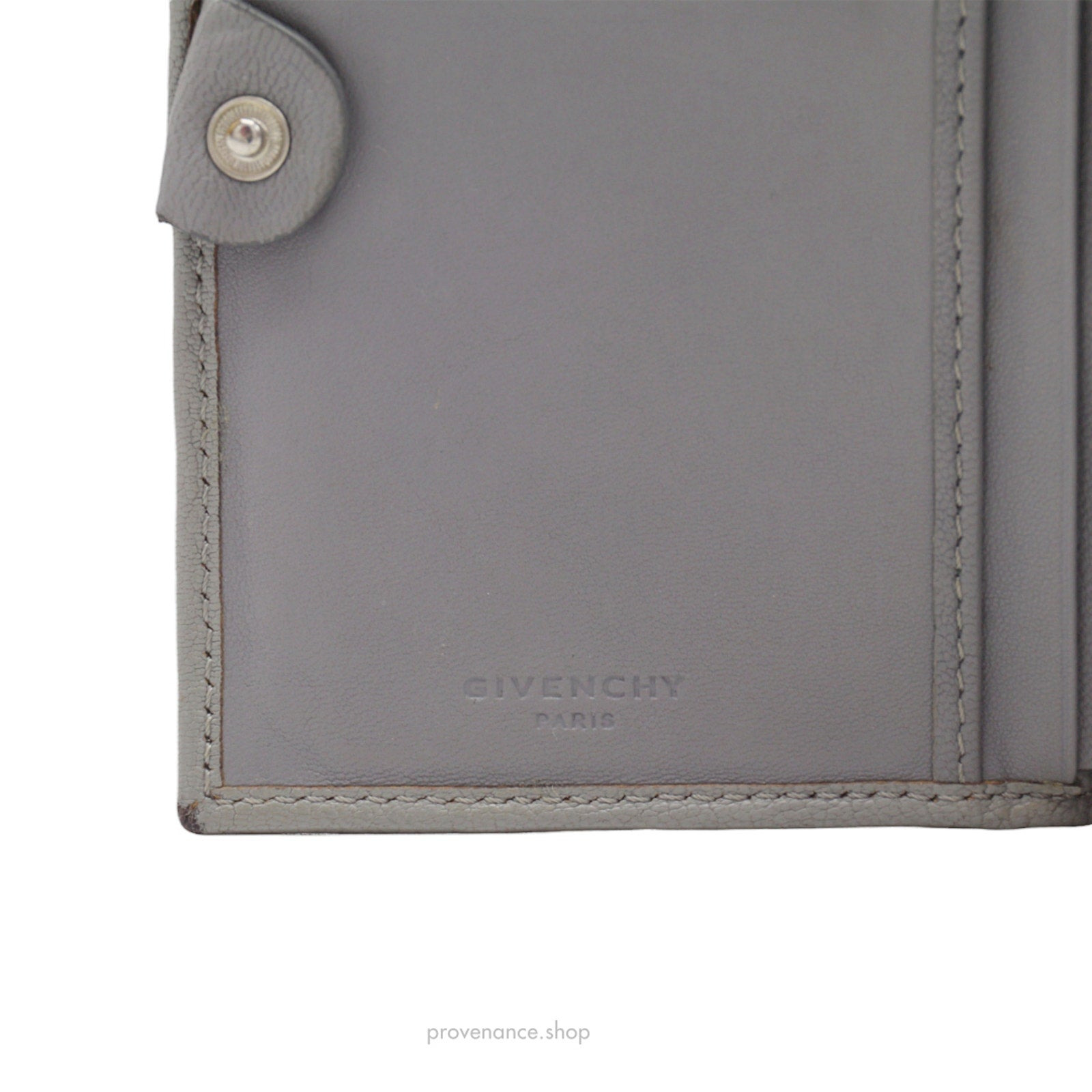 Givenchy Trifold Wallet - Grey Tumbled Leather - 7