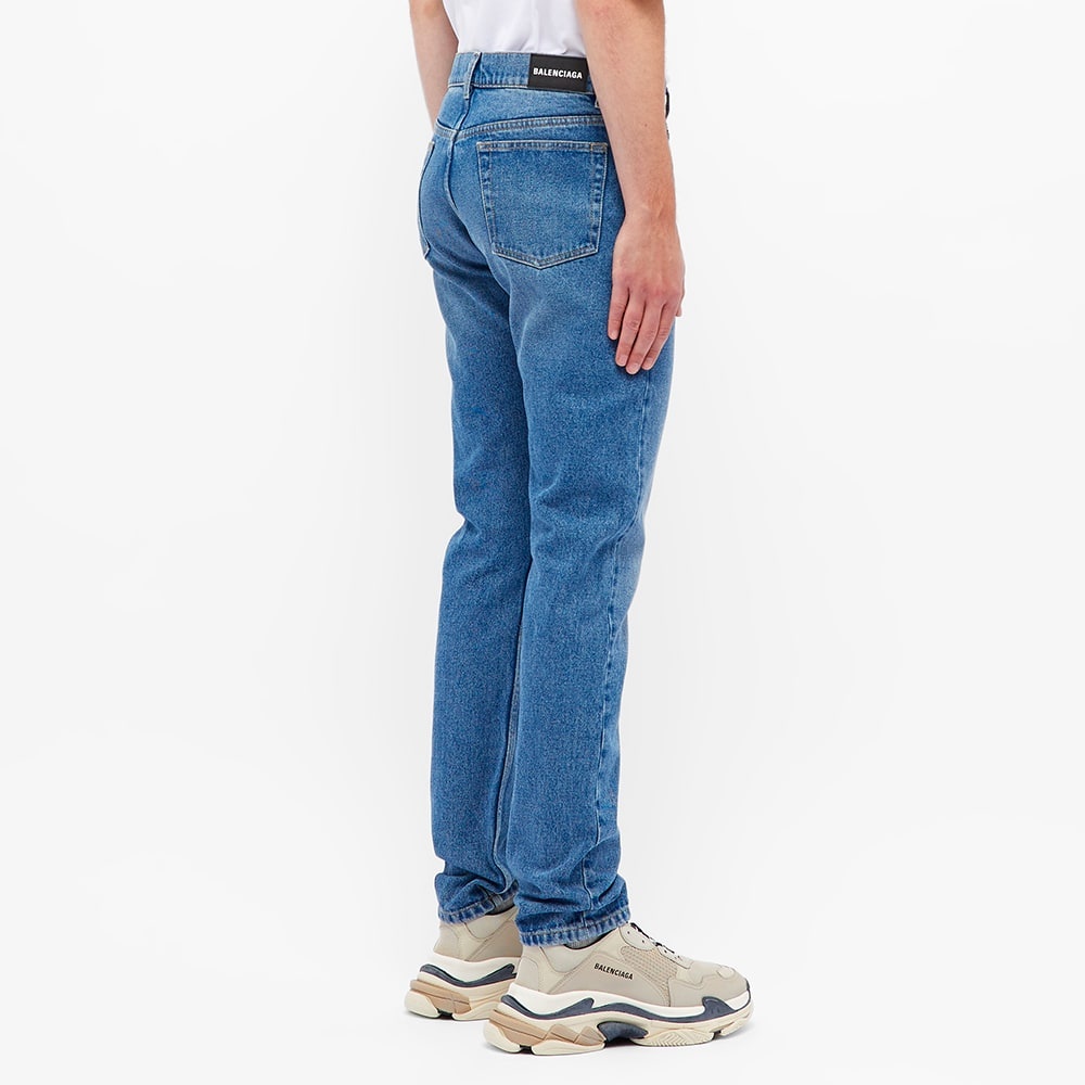 Balenciaga Narrow Leg Denim Jean - 5