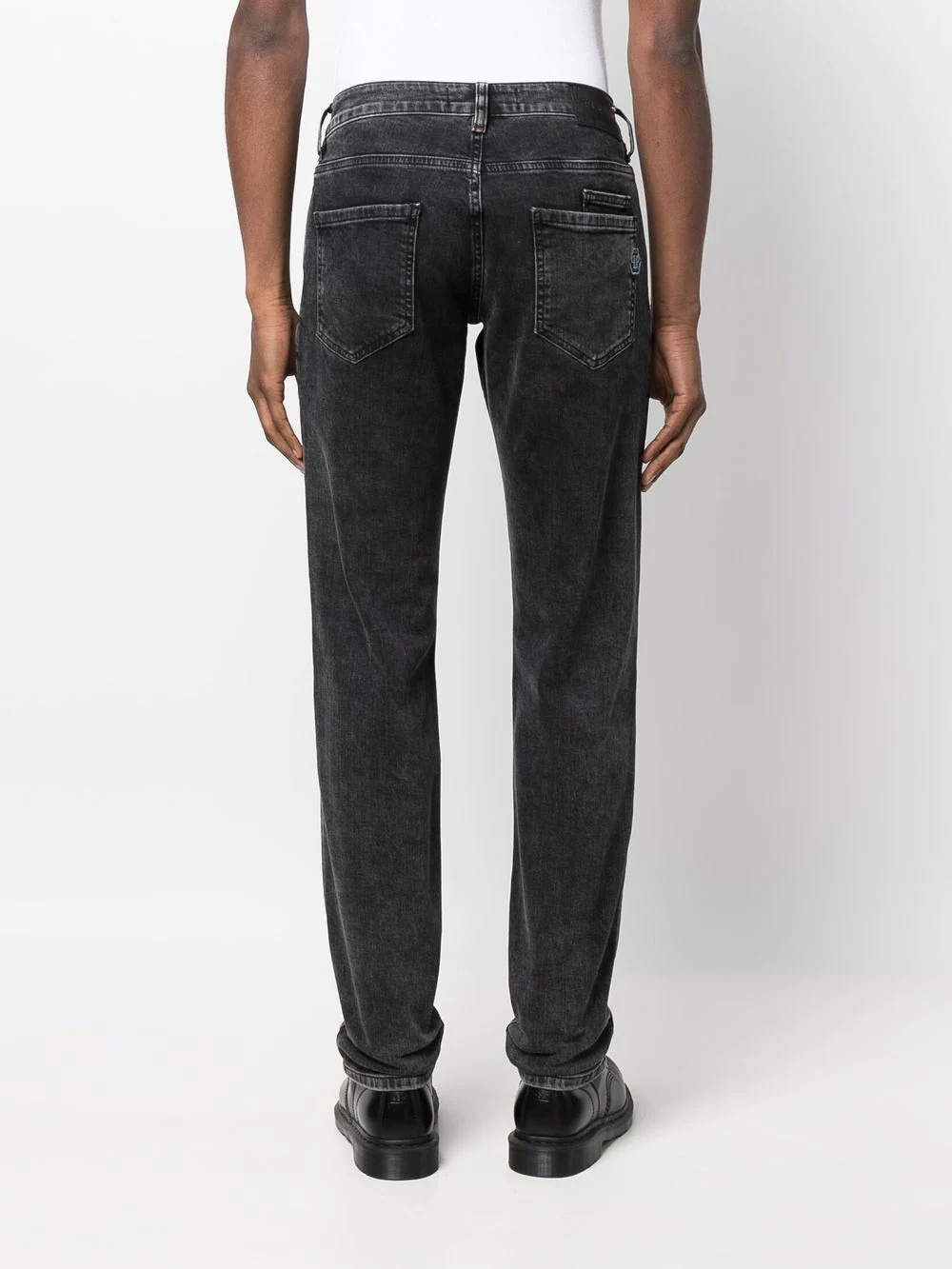 straight-cut leg denim trousers - 4