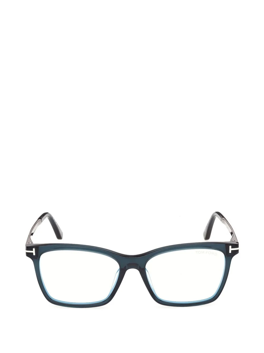 T-logo rectangle-frame glasses - 1