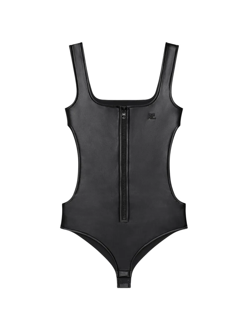CUT OUT FAUX LEATHER BODY - 1