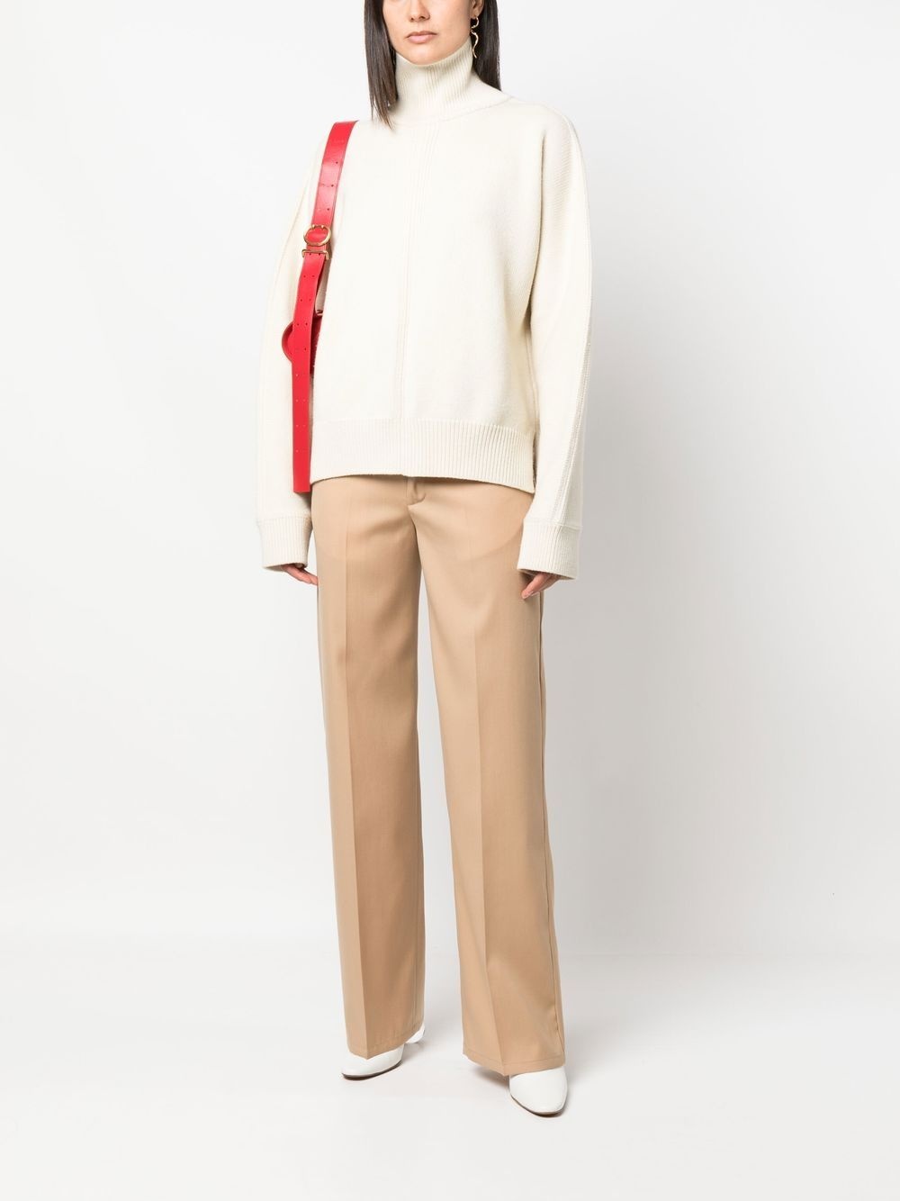 straight-leg wool trousers - 2