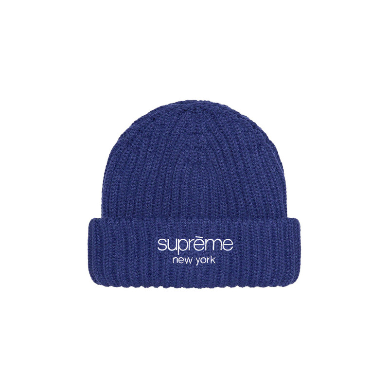 Supreme Ribbed Beanie 'Dark Royal' - 1