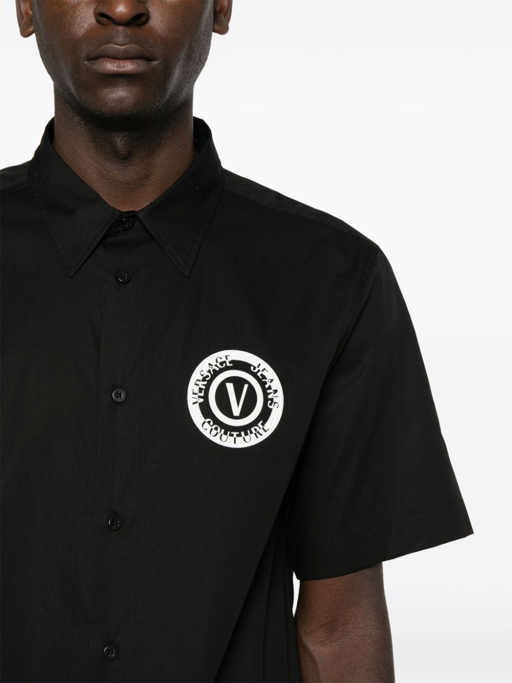 V-Emblem cotton shirt - 5