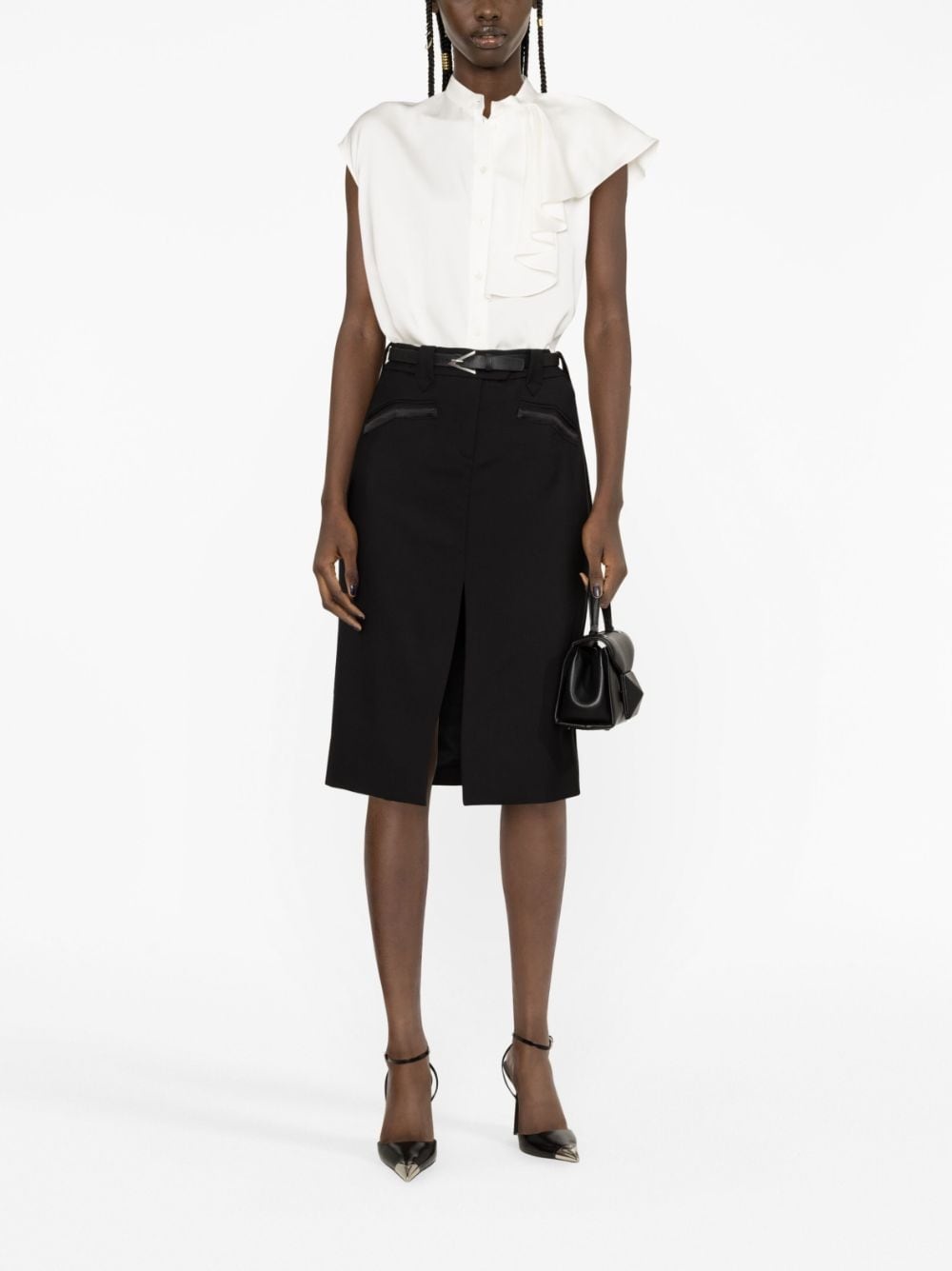 sleeveless ruffled blouse - 2