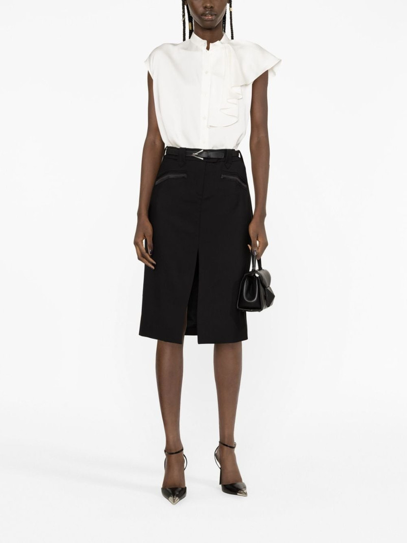 Alexander McQueen sleeveless ruffled blouse outlook