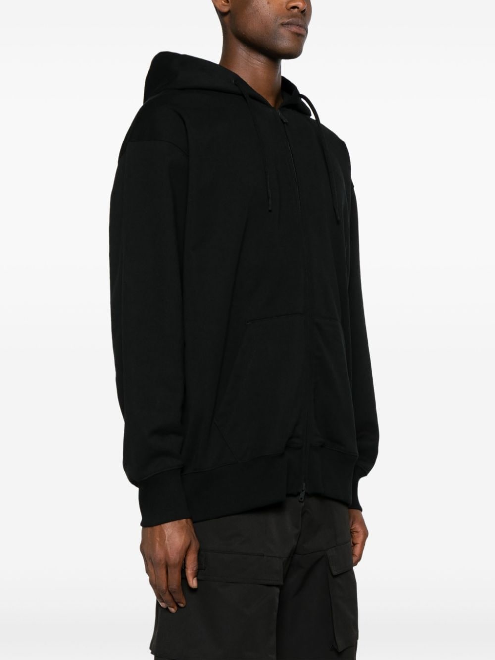 logo-appliquÃ© zip-up hoodie - 3