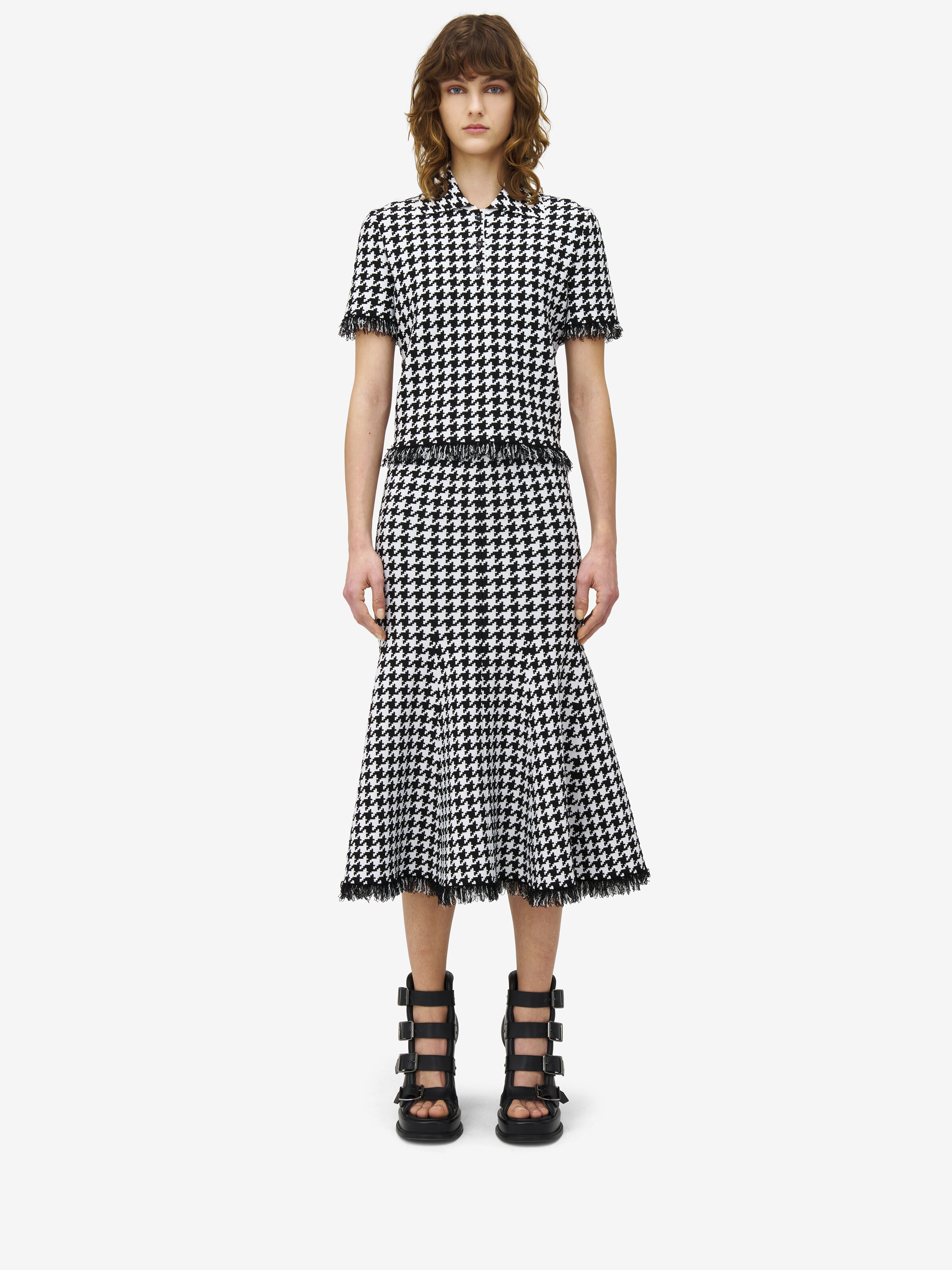 Houndstooth Polo Top - 3