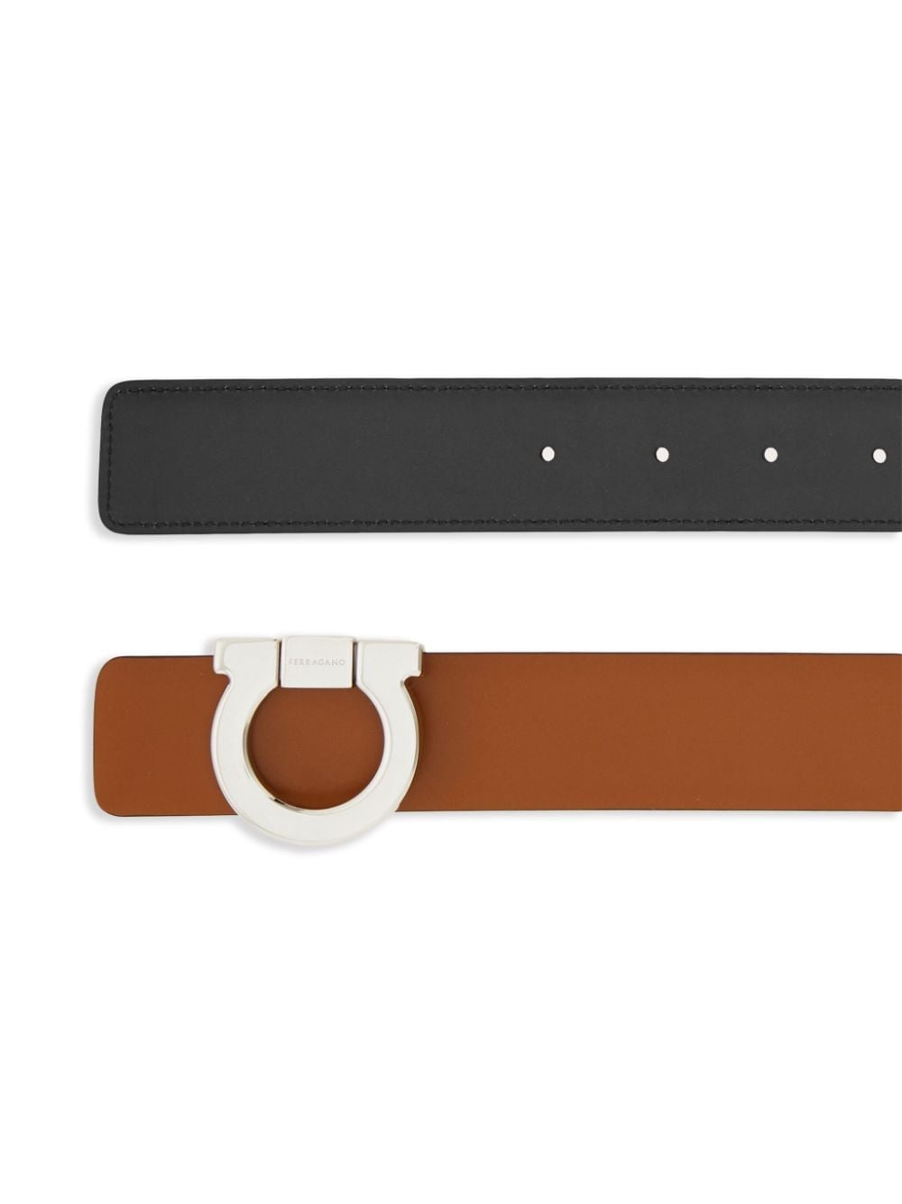 Gancini leather belt - 2