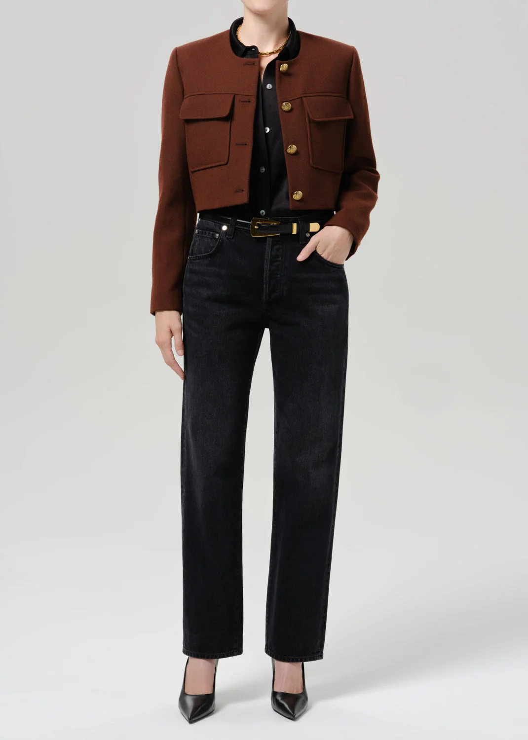 Sophia Jacket In Brandy - 1