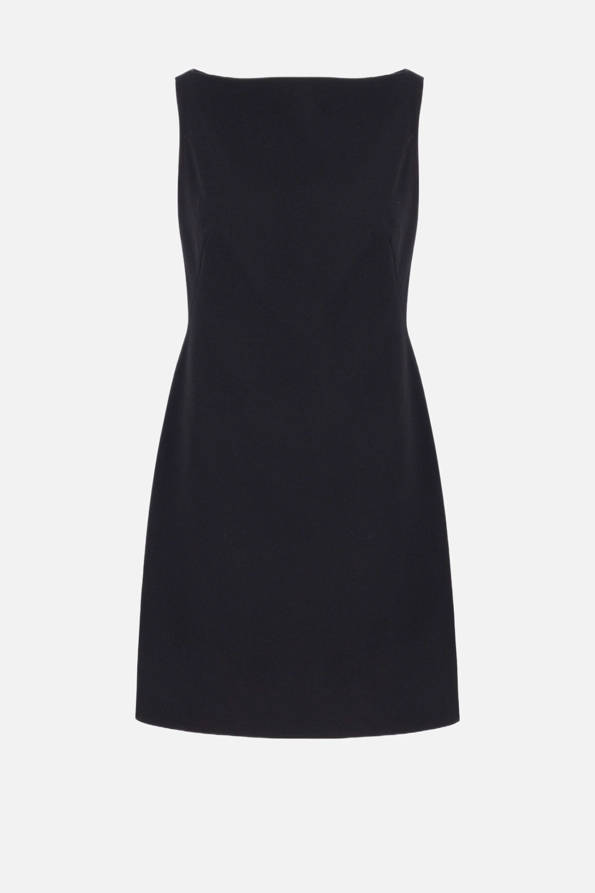 Wichita Dress in Black Single Wool Crepe - 1