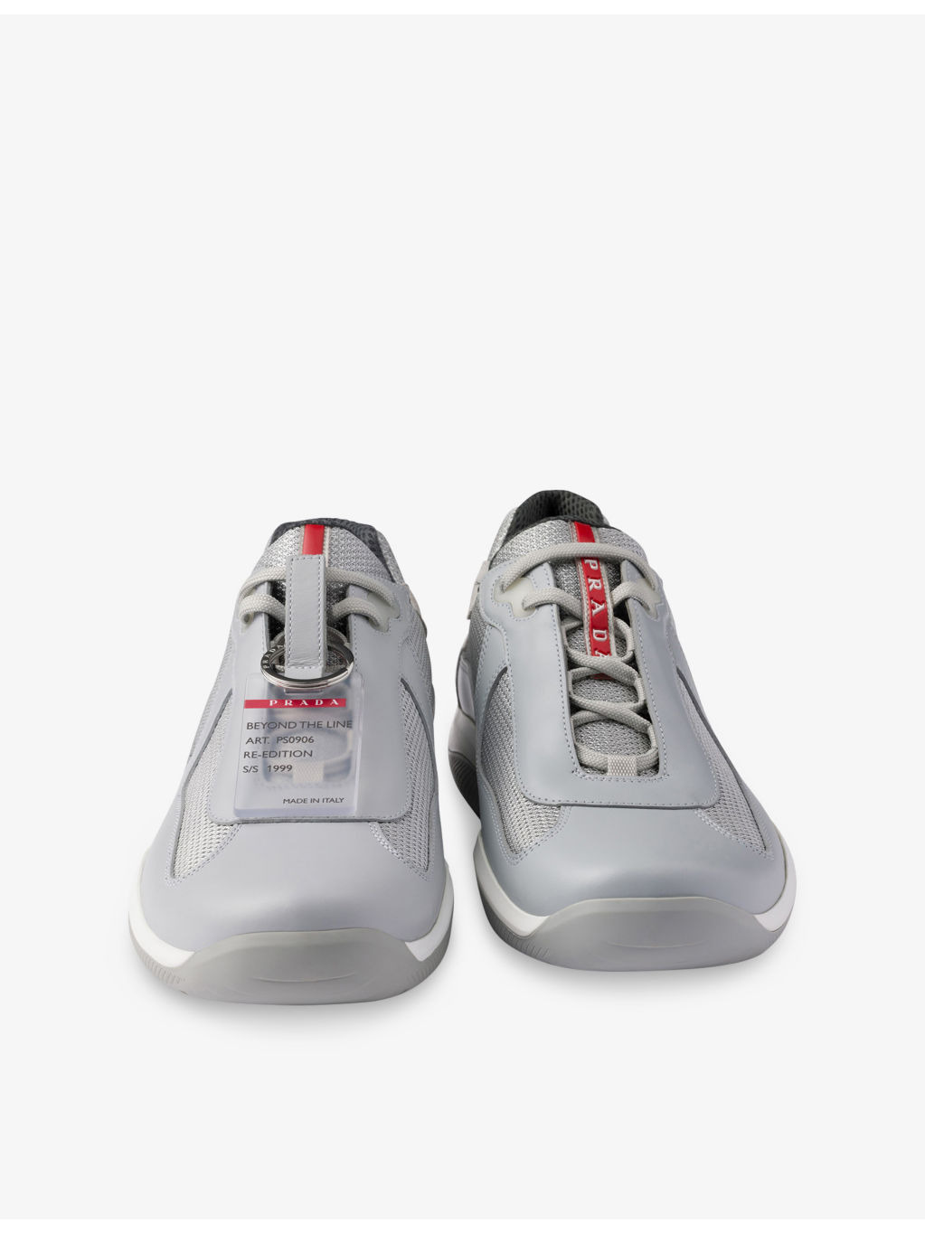 America's Cup ring-embellished leather and mesh low-top trainers - 5