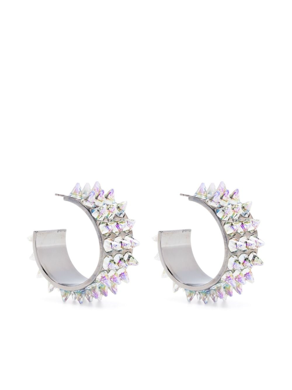 Karma crystal-embellished hoop earrings - 1