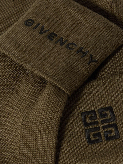 Givenchy 4G Logo-Embroidered Wool Gloves outlook