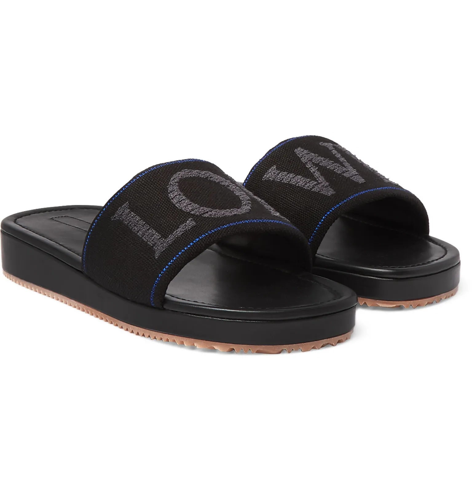 + Paula's Ibiza Logo-Embroidered Canvas Slides - 2