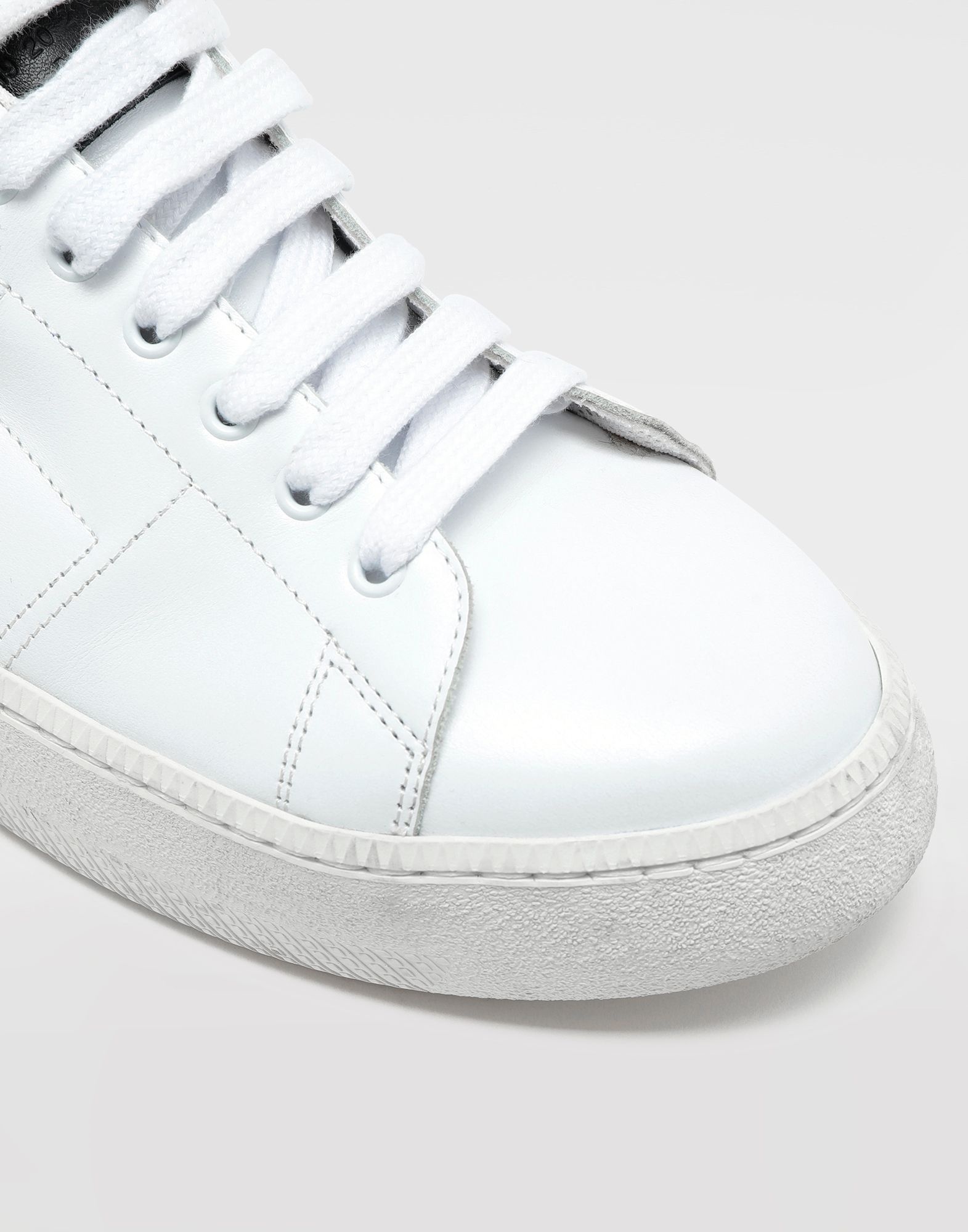 Wedge leather tennis shoes - 5