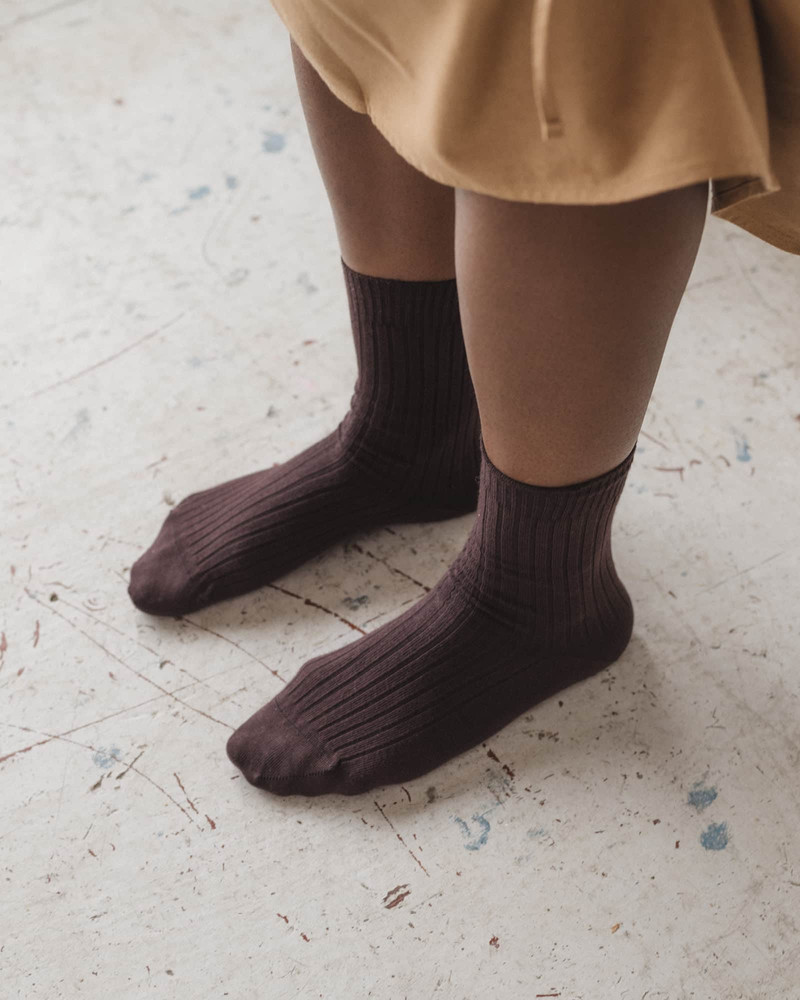 Rib Overankle Socks - Organic Cotton Rib 3