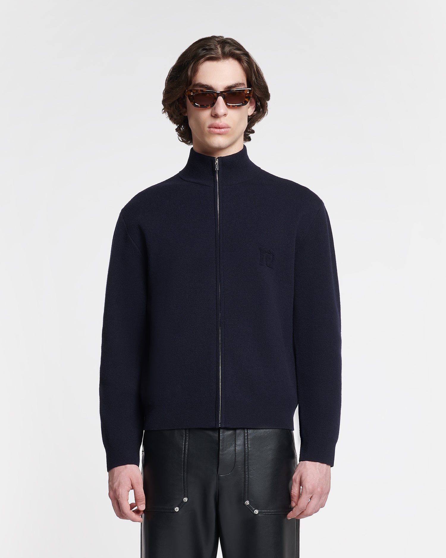 Merino Wool Zip Cardigan - 2