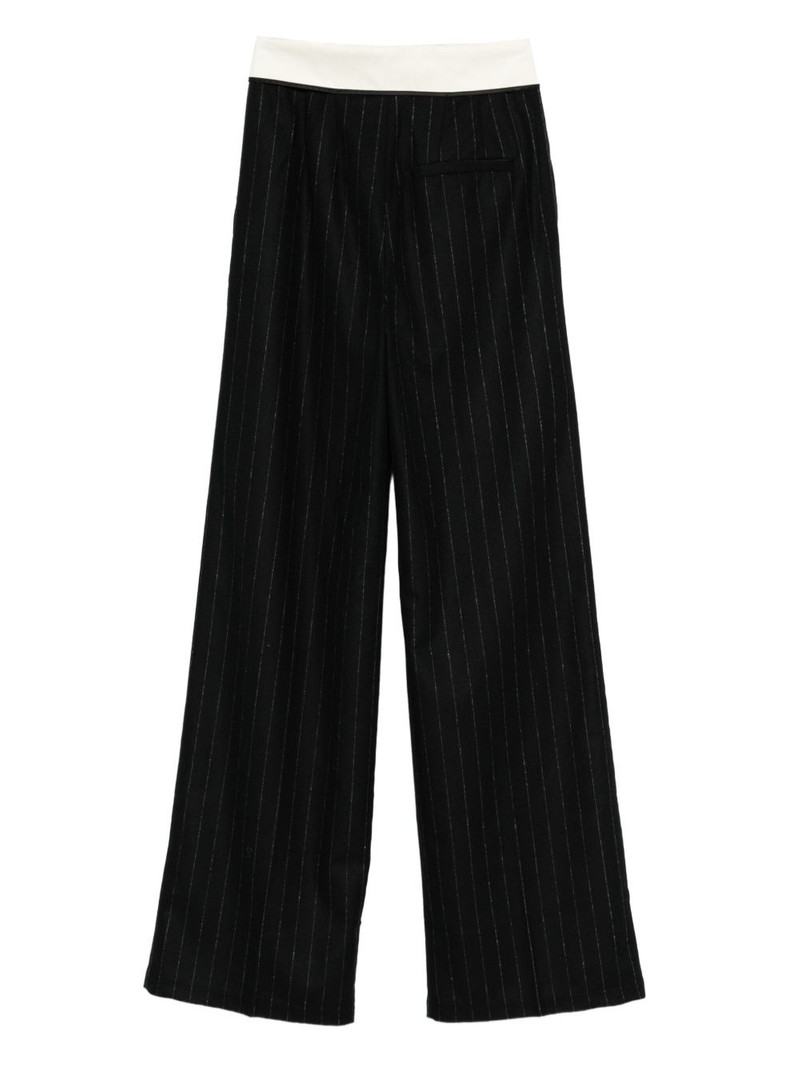 forte_forte pinstripe wide-leg trousers outlook