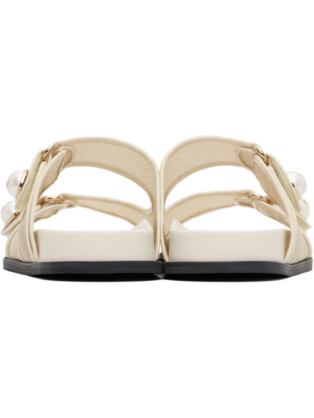 Off-White & Gold Fayence Sandals - 2
