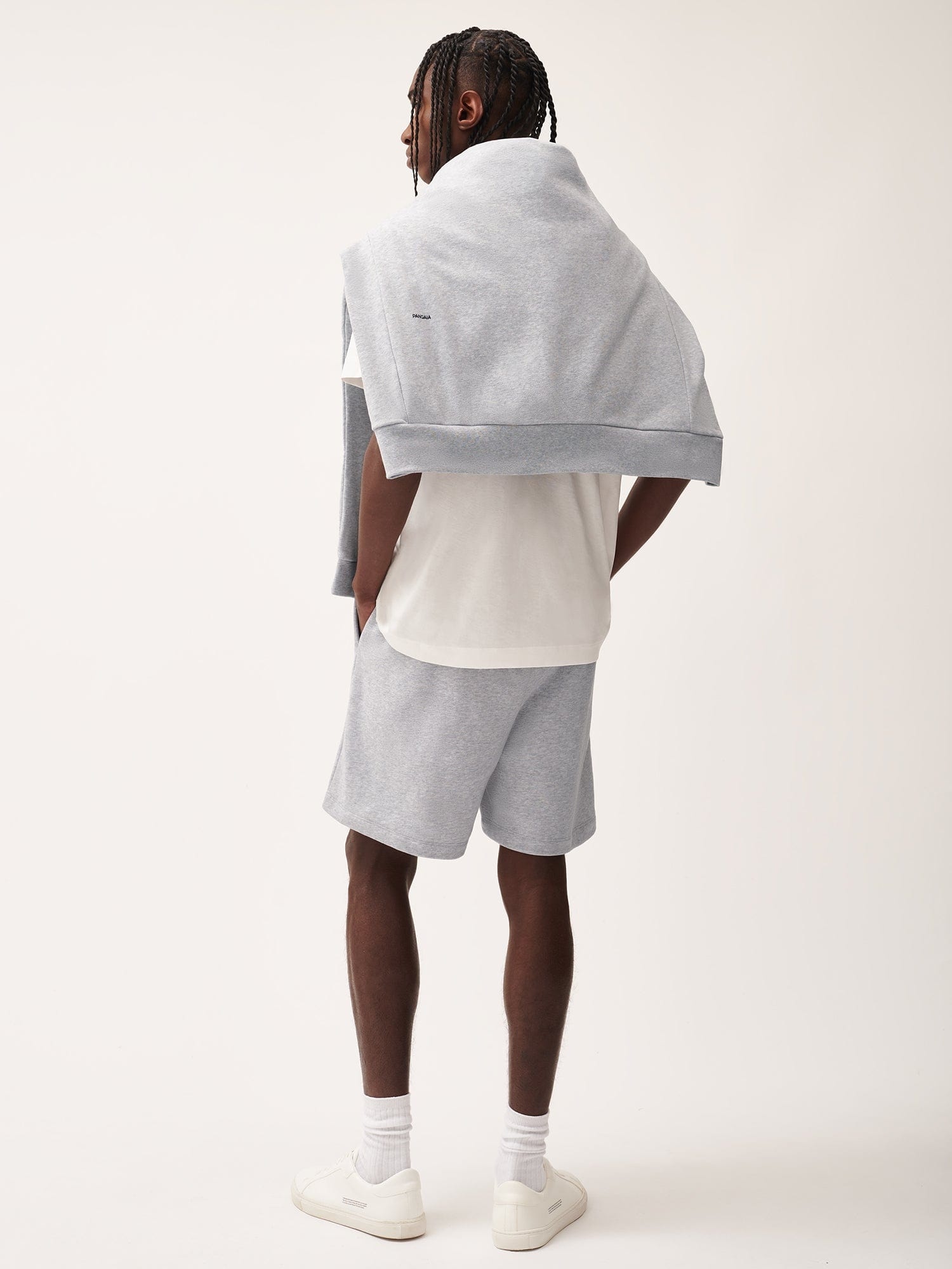 Mens 365 Midweight Mid Length Shorts - Grey-Marl - 3