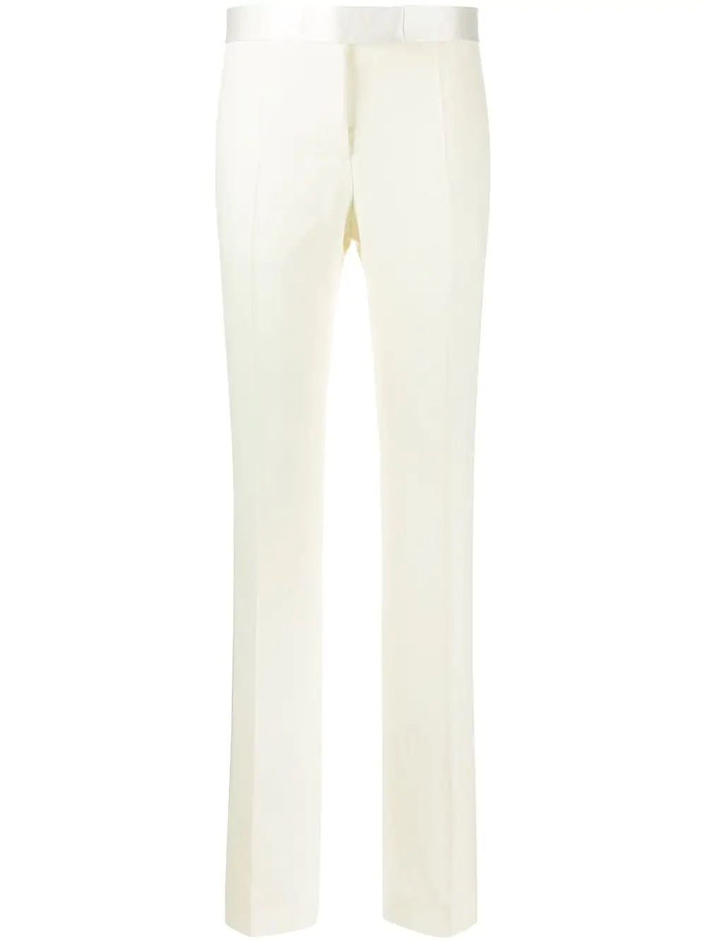 silk waistband tailored trousers - 1