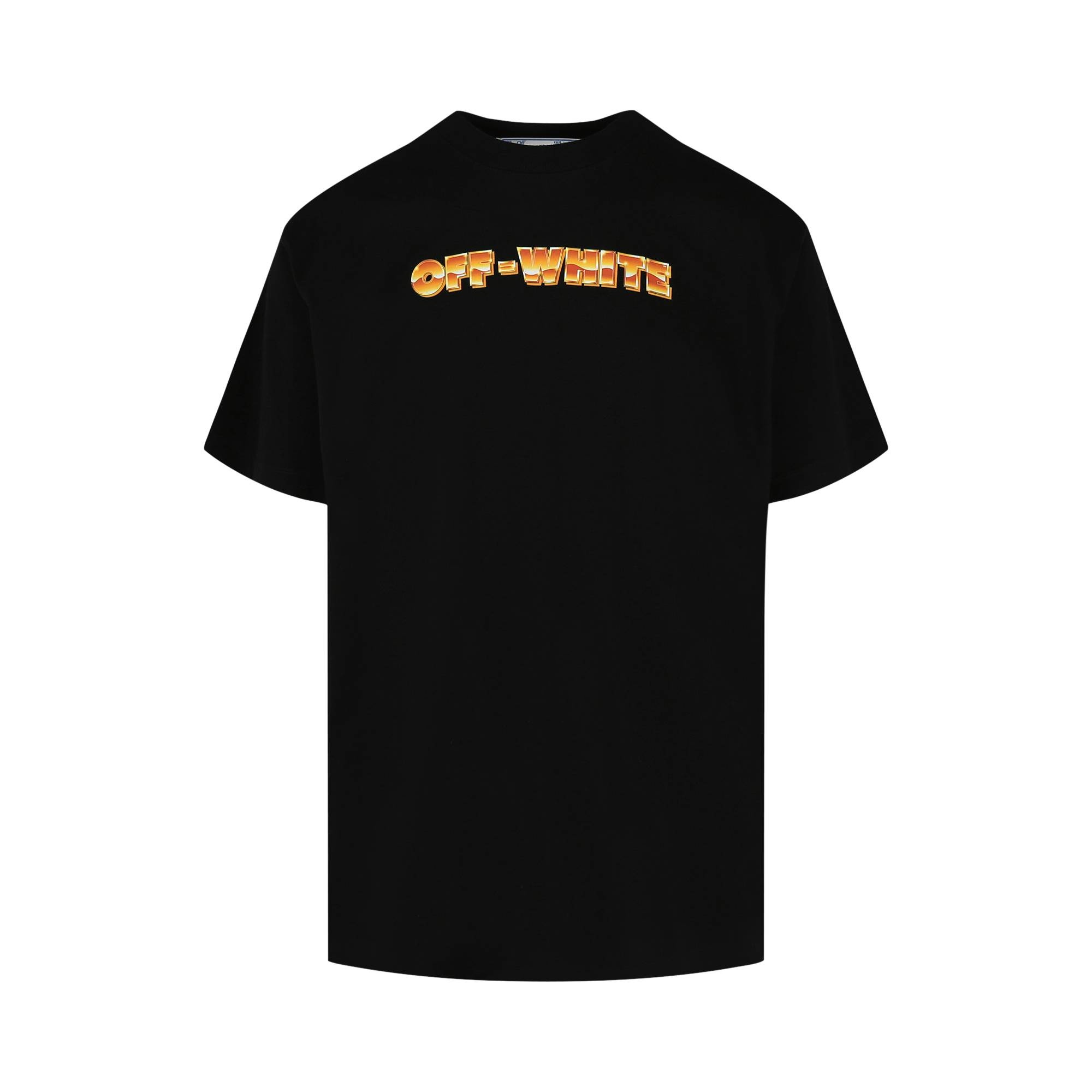 Off-White Arrows Print Crewneck Tee 'Black/Orange' - 1