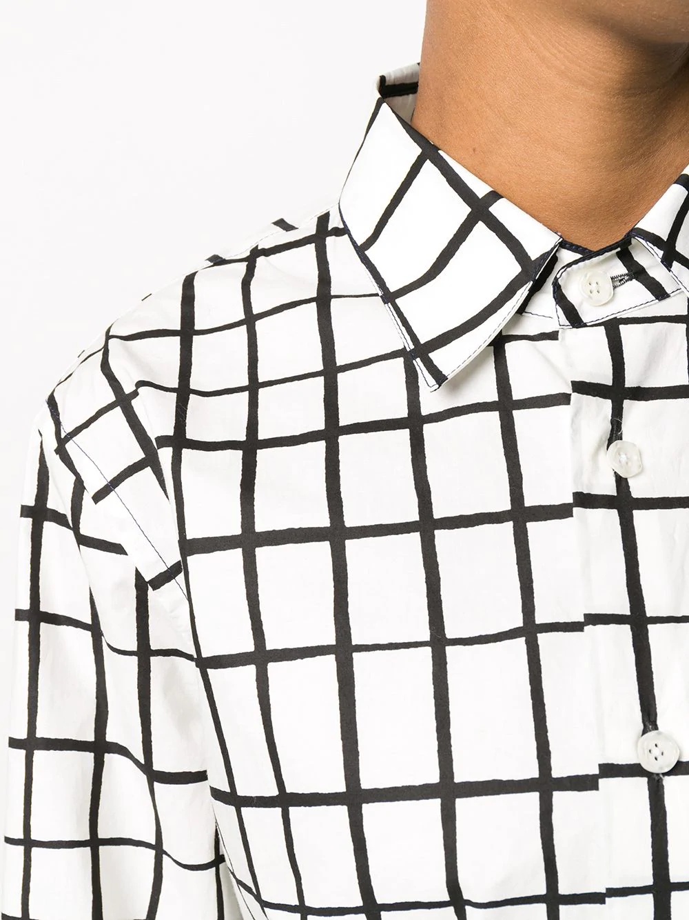 grid print shirt - 5