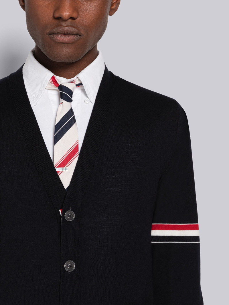 Fine Merino Stripe Relaxed V-Neck Cardigan 5
