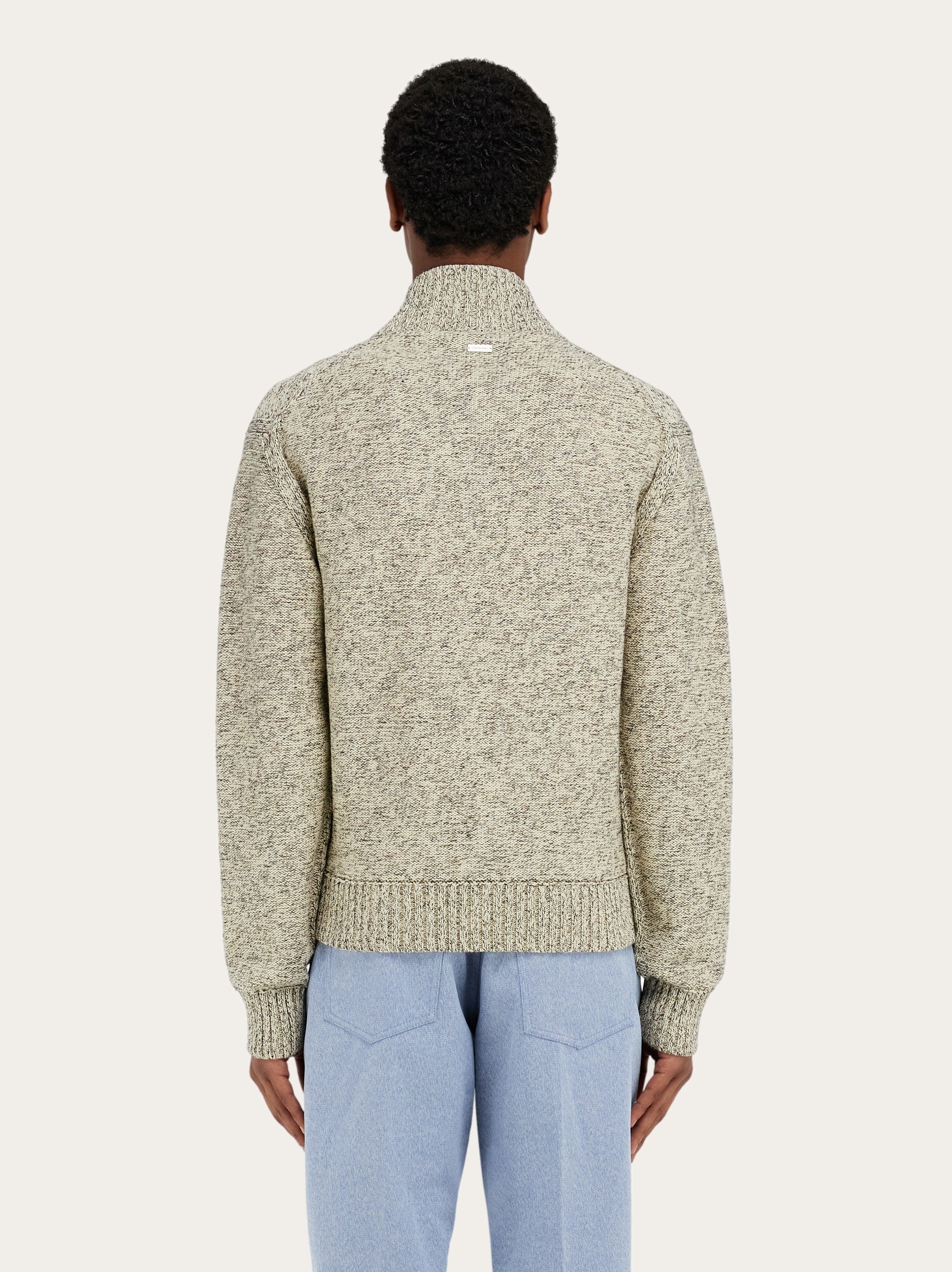 Mélange knitted blouson - 3