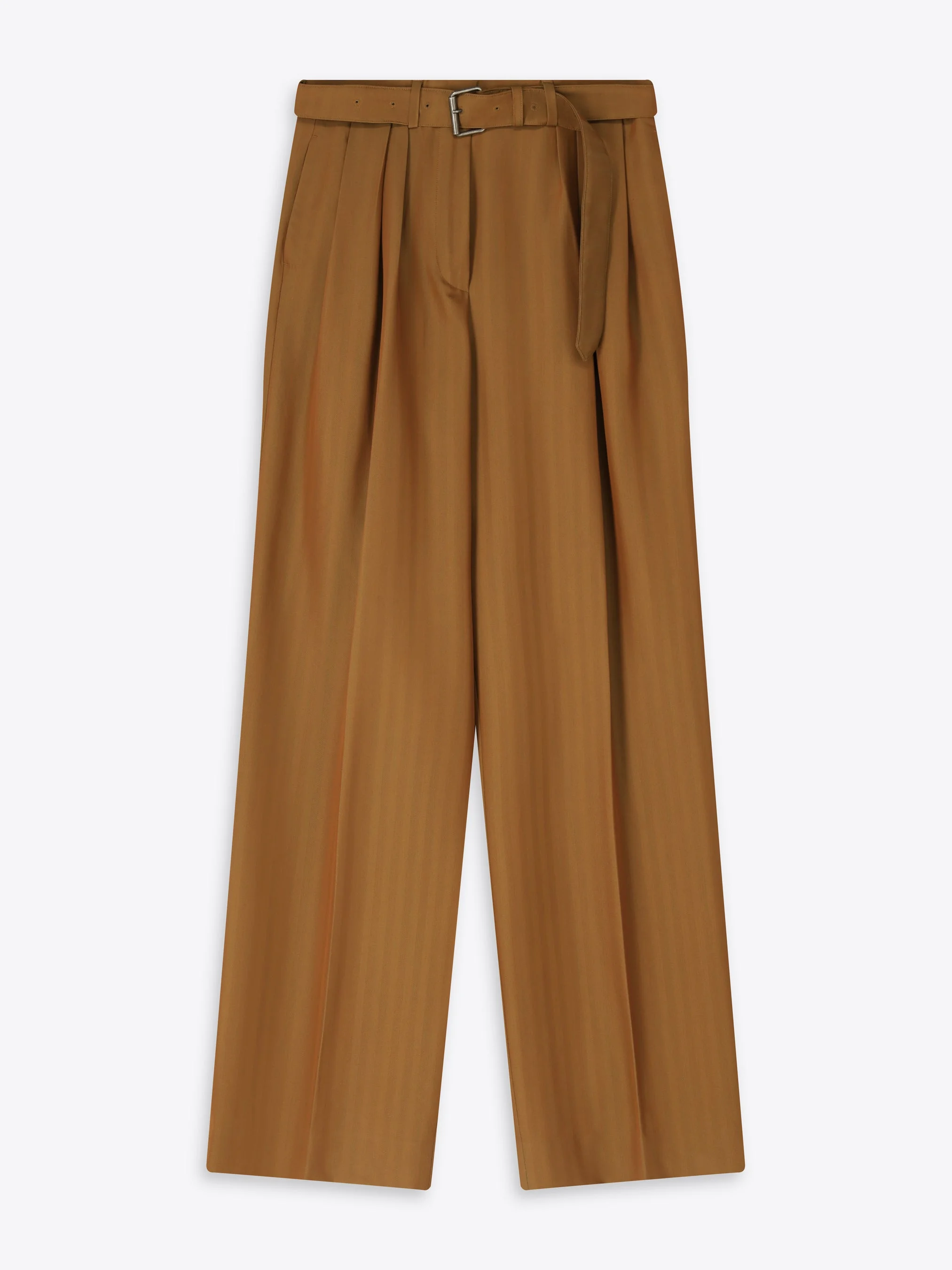 BELTED WOOL PANTS - 1