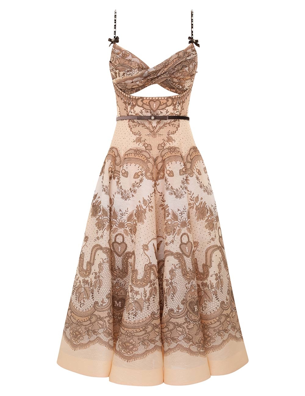 Zimmermann CRUSH TWIST FRONT MIDI DRESS | REVERSIBLE