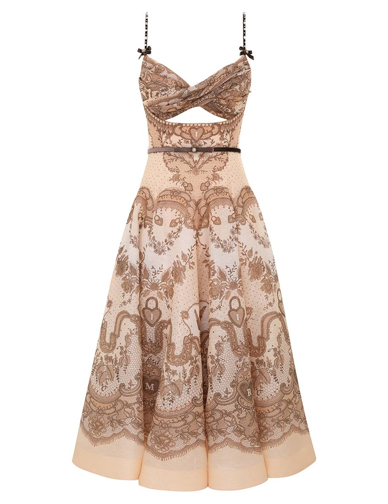 CRUSH TWIST FRONT MIDI DRESS 1