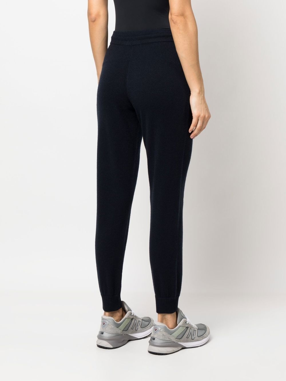 embroidered-logo cashmere track pants - 4