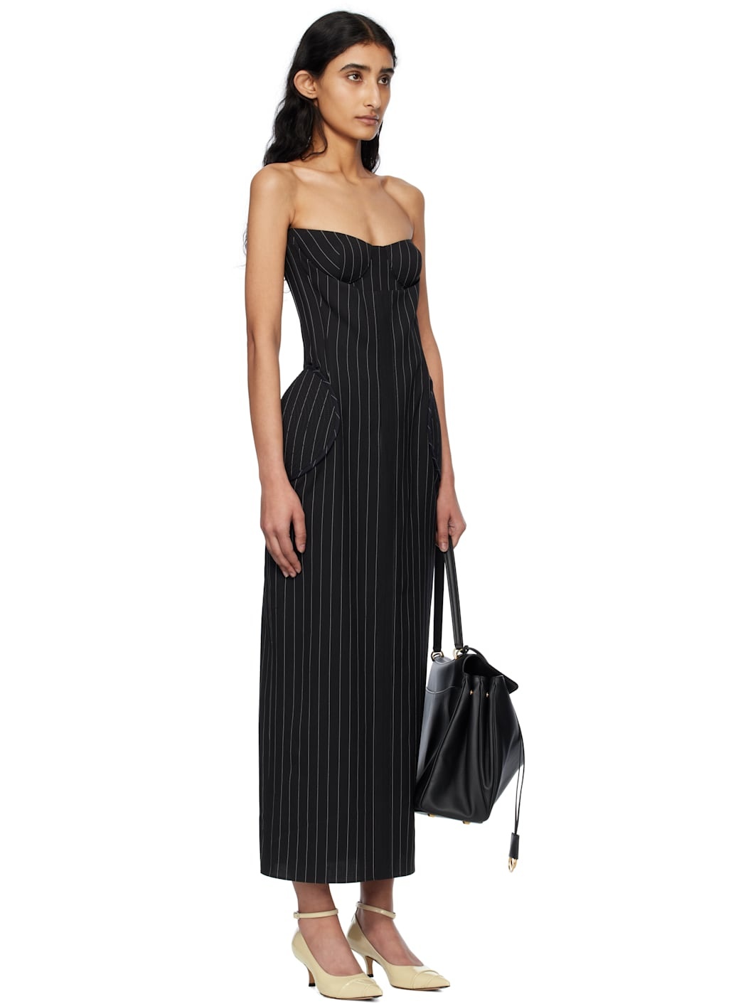 SSENSE Exclusive Black 'The Long Bustier' Midi Dress - 2