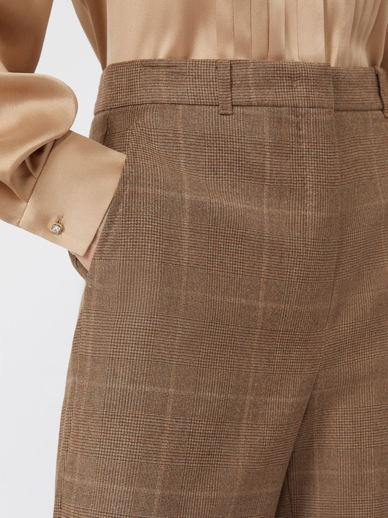 AGILE Straight-fit wool flannel trousers - CAMEL 5
