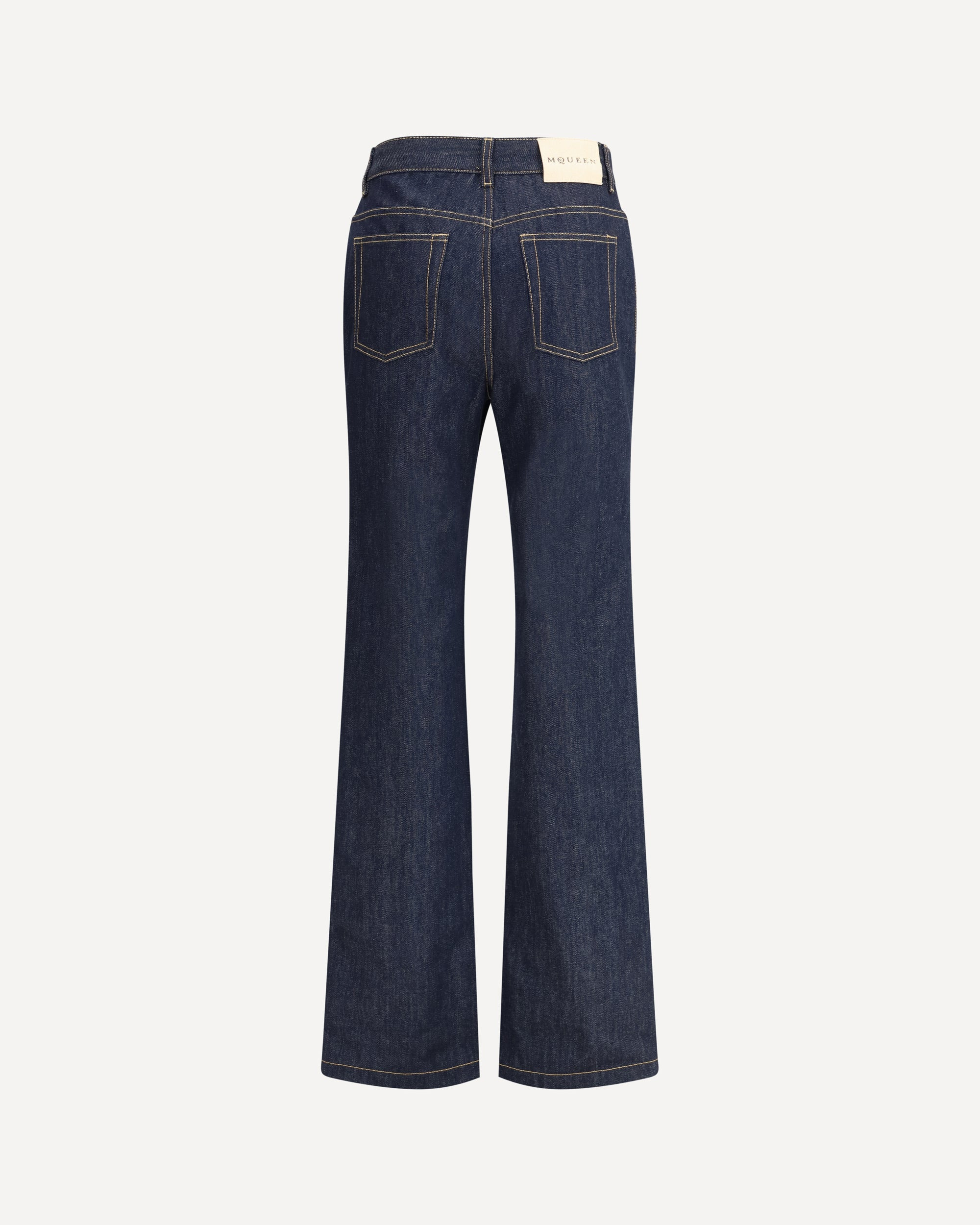 Denim Jeans feature a straight leg - 2