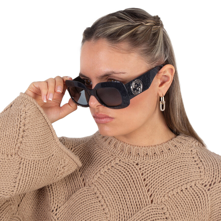 Gucci Grey Square Ladies Sunglasses GG1695S 003 51 - 2