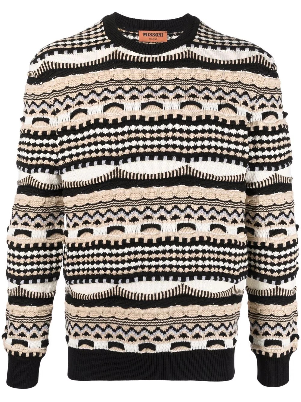 intarsia crew-neck jumper - 1